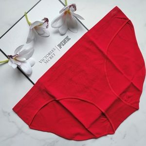 NWT PINK VICTORIA'S SECRET SMOOTH SEAMLESS BIKINI PANTY IN RED PEPPER SIZE EXTRA